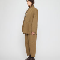 Open Short Coat - FW26 - Washed Walnut