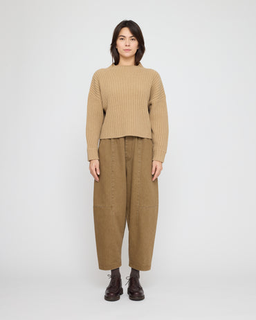 Chunky Ribbed Mock Neck - FW26 -Caramel