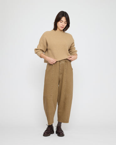 Chunky Ribbed Mock Neck - FW26 -Caramel