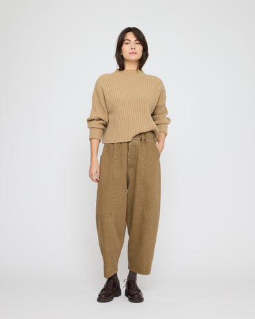 Chunky Ribbed Mock Neck - FW26 -Caramel
