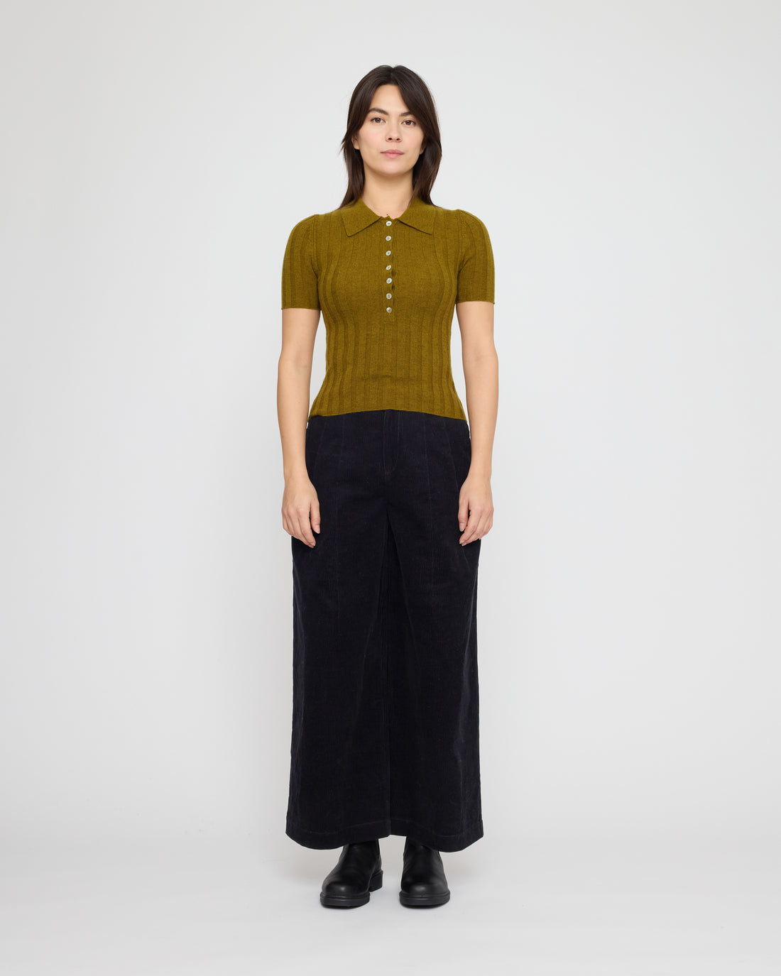 Collared Short Sleeves - FW26 - Kelp