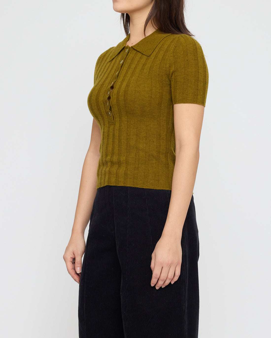 Collared Short Sleeves - FW26 - Kelp