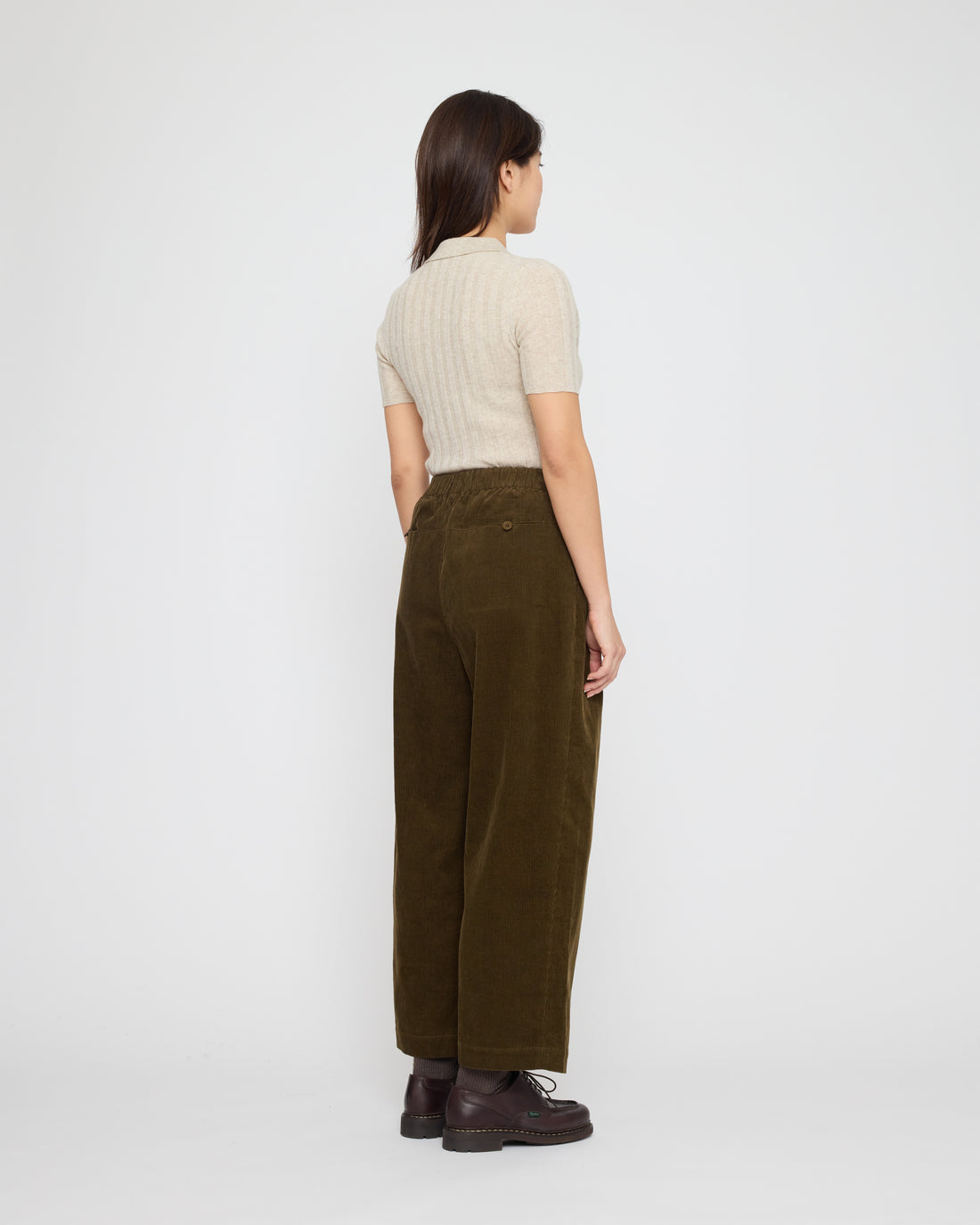 Pleated Trouser - Corduroy Edition - FW26 - Olive Corduroy