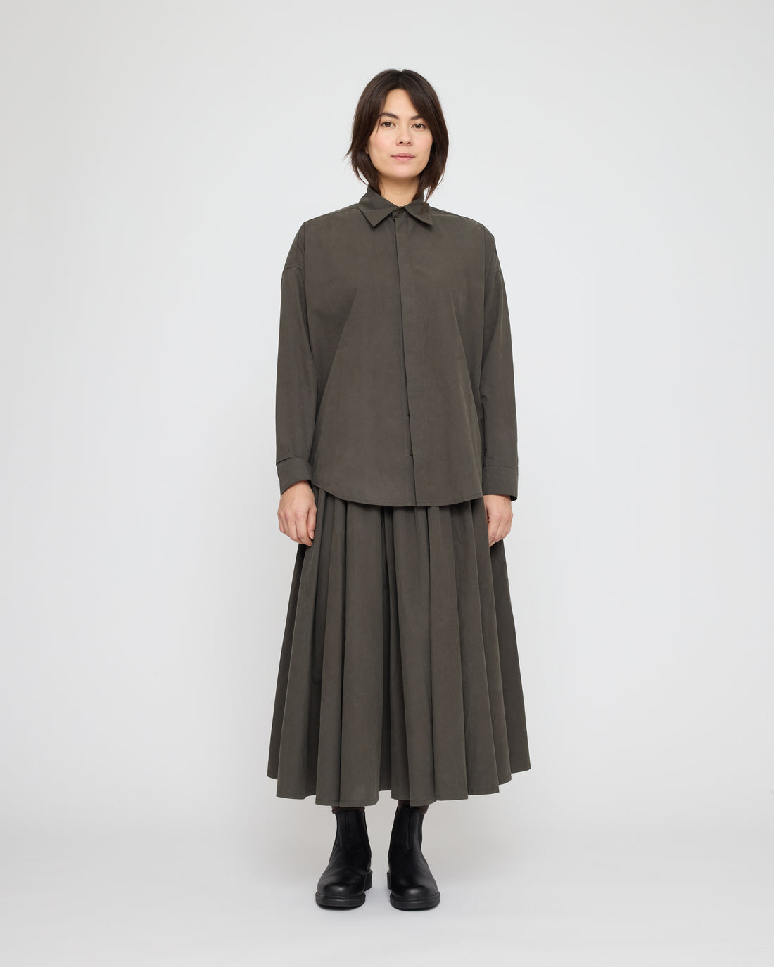 Cocoon Dress Shirt - FW26 - Olive