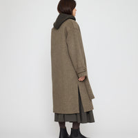 Wrap Wool Coat - FW26 - Sage Brown