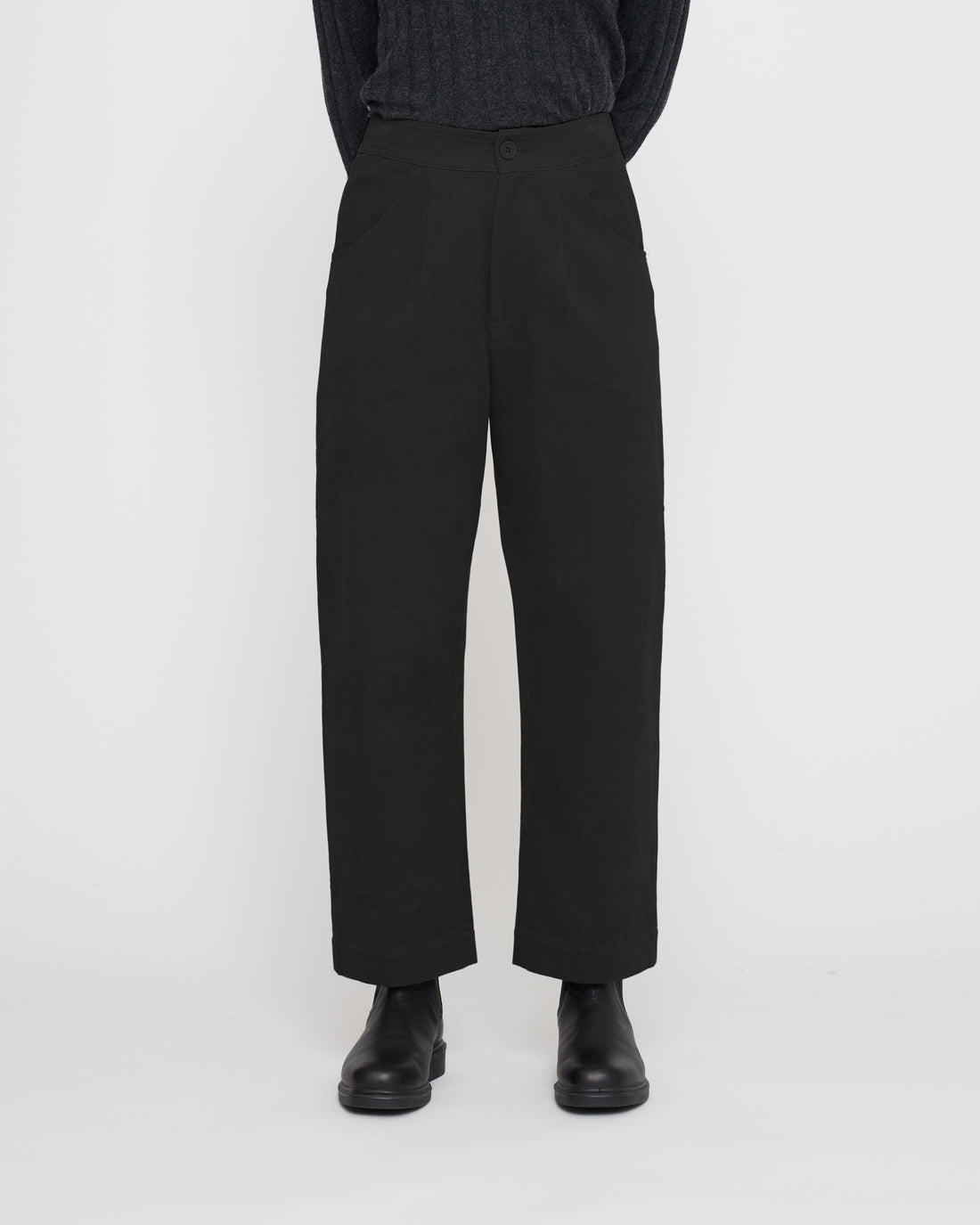 Signature Curve Legged Trouser - Brushed Twill Edition - Black