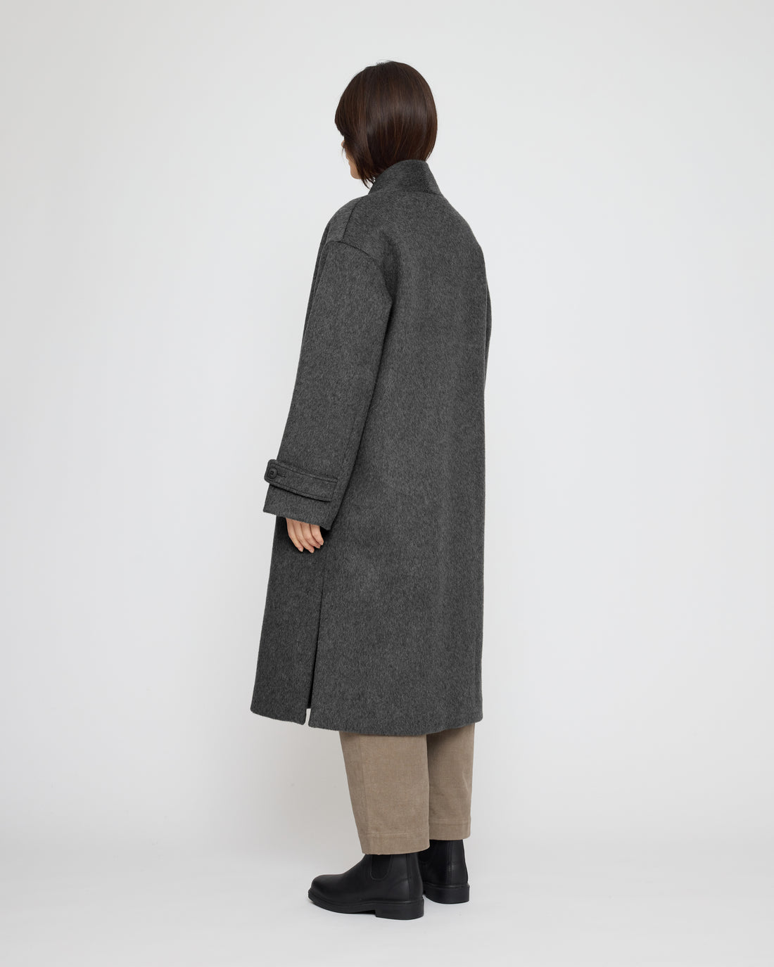 Wrap Wool Coat - FW26 - Charcoal Gray