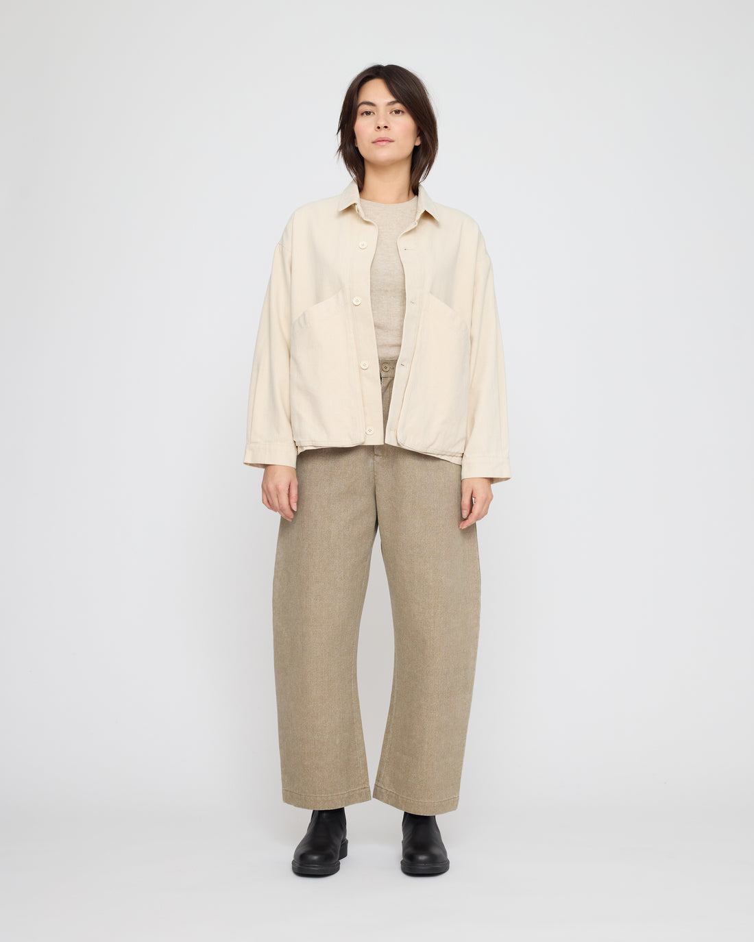 Signature Panel Pockets Shirt Jacket - Brushed Canvas Edition - Off-White