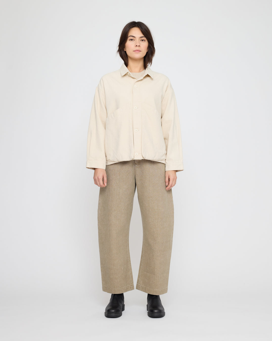 Signature Panel Pockets Shirt Jacket - Brushed Canvas Edition - Off-White