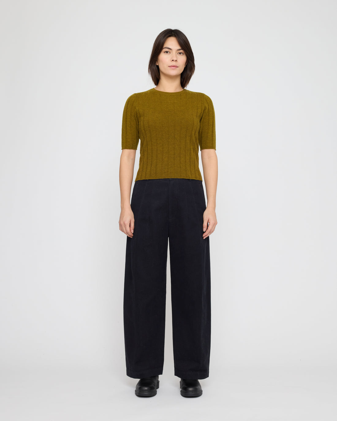 Ribbed Short Sleeves - FW26 - Kelp