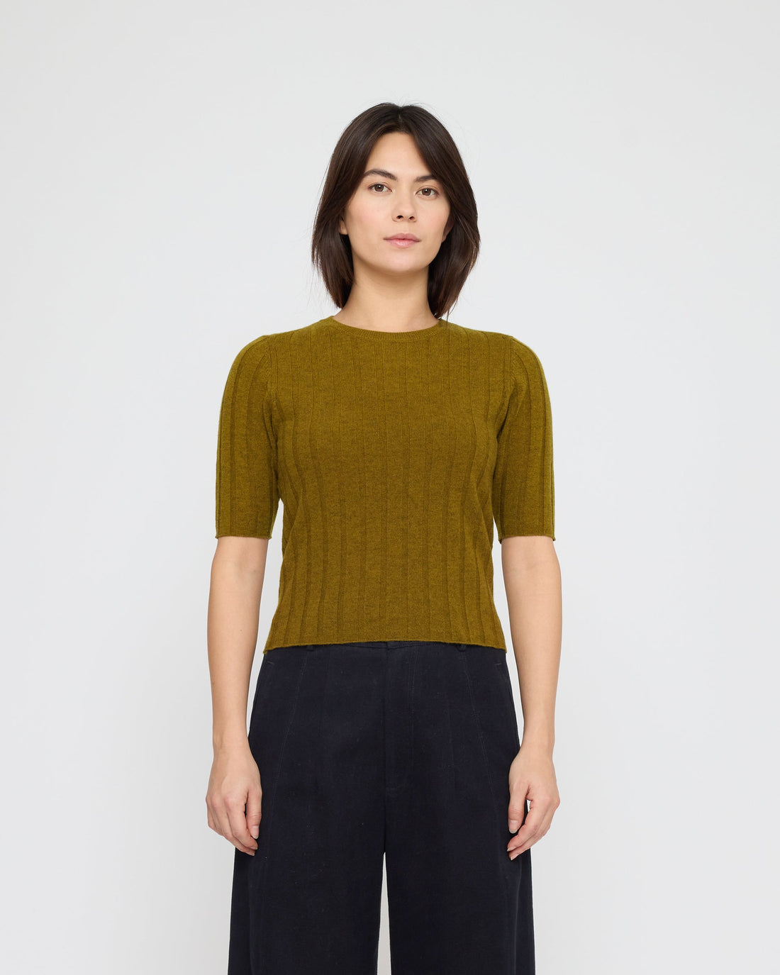 Ribbed Short Sleeves - FW26 - Kelp