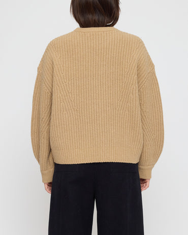 Chunky Poet Sleeves Sweater - FW26 - Caramel