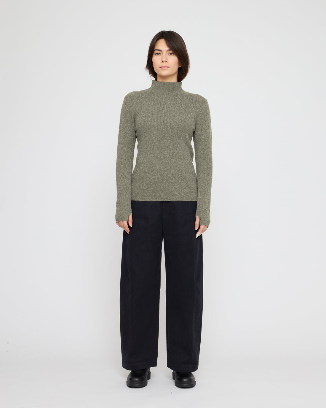 Yak Mock Neck Long Sleeves - FW26 - Pistachio