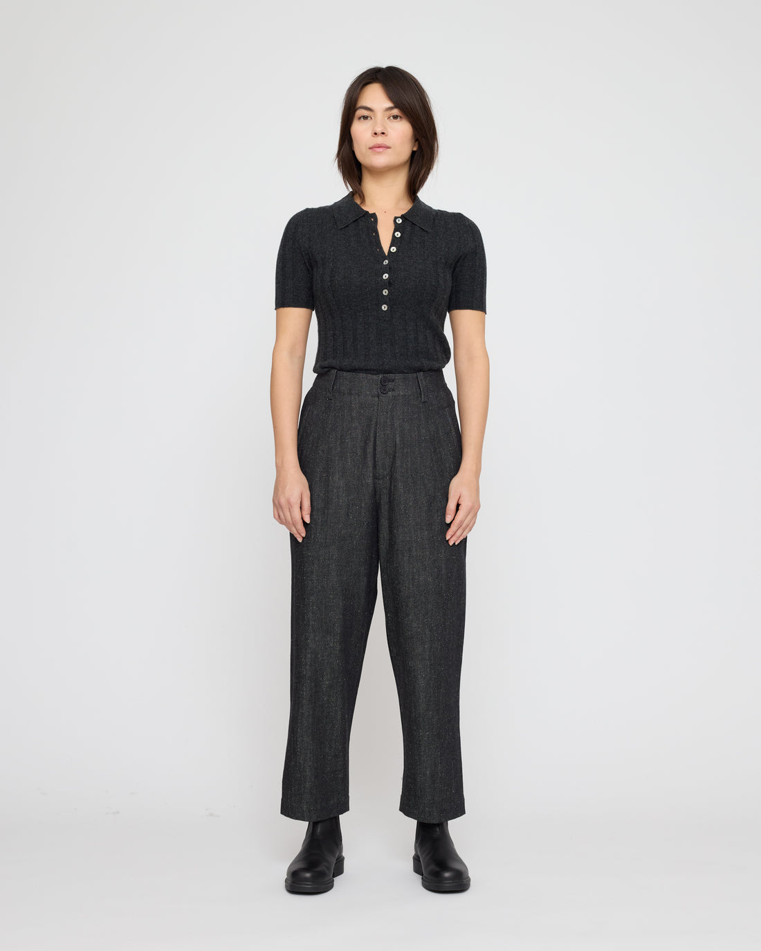 Drop-Crotch Trouser - Soft Denim Edition - FW26 - Black