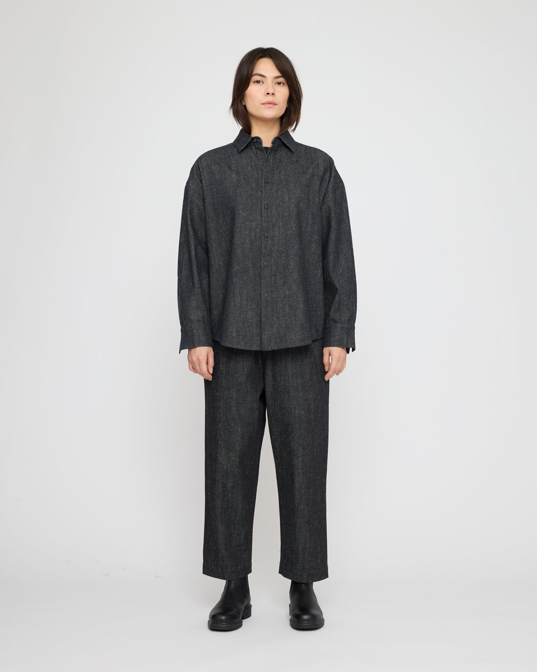 Unisex Dolman Shirt - Soft Denim Edition - FW26 - Black