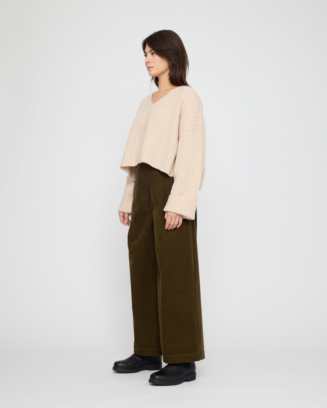 Oversized V-Neck Sweater - FW26 - Off-White