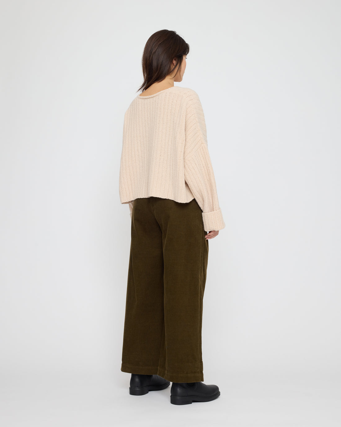 Oversized V-Neck Sweater - FW26 - Off-White
