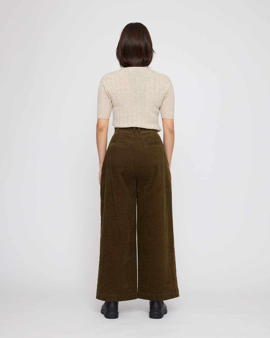 Ribbed Short Sleeves - FW26 - Sand Beige