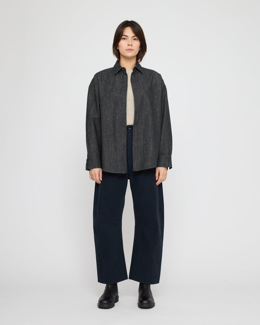 Unisex Dolman Shirt - Soft Denim Edition - FW26 - Black