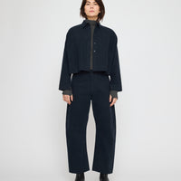 Signature 3/4 Cropped Shirt Jacket - Brushed Canvas Edition - Navy