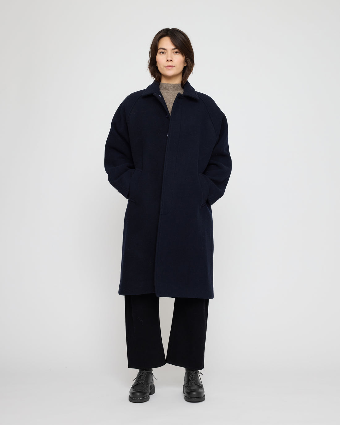 Signature Wool Duster - Navy