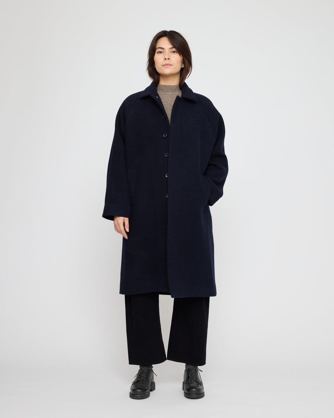 Signature Wool Duster - Navy