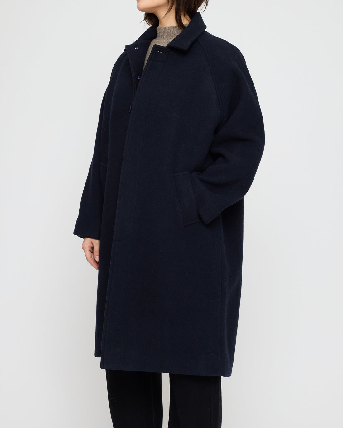 Signature Wool Duster - Navy