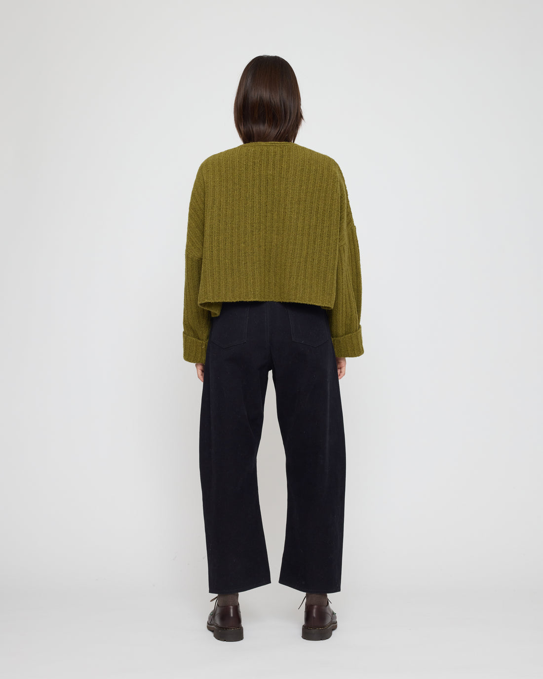 Oversized V-Neck Sweater - FW26 - Kelp Green