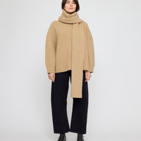 Chunky Ribbed Turtleneck Sweater - FW26 - Caramel