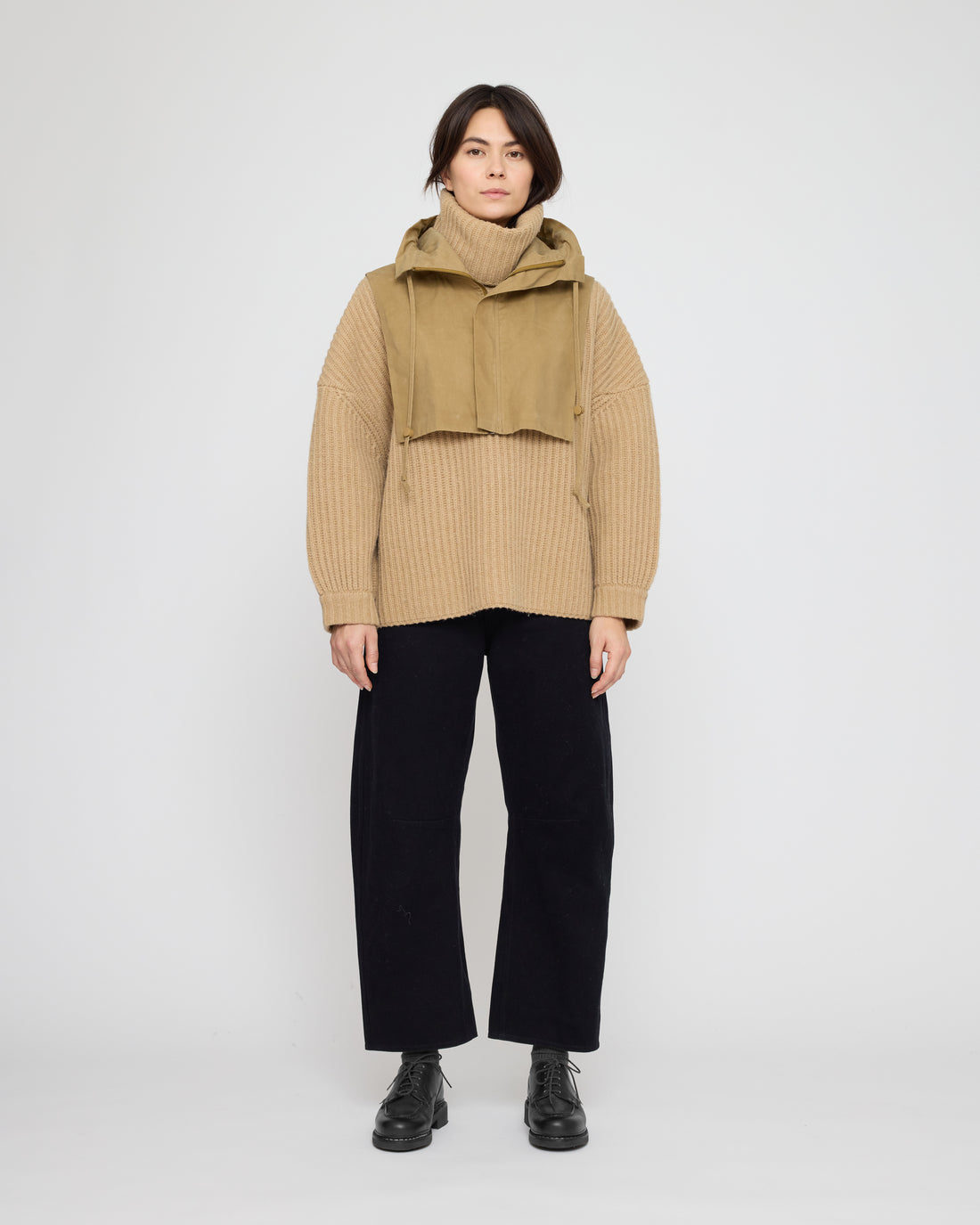 Chunky Ribbed Turtleneck Sweater - FW26 - Caramel