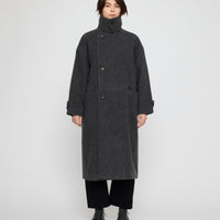 Double Breasted Wool Coat - FW26 - Charcoal Gray