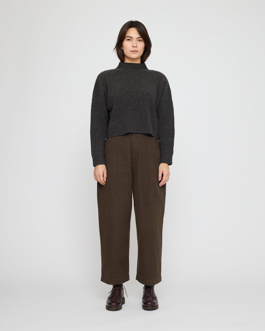 Signature Ribbed Mockneck - Yak Edition - Charcoal