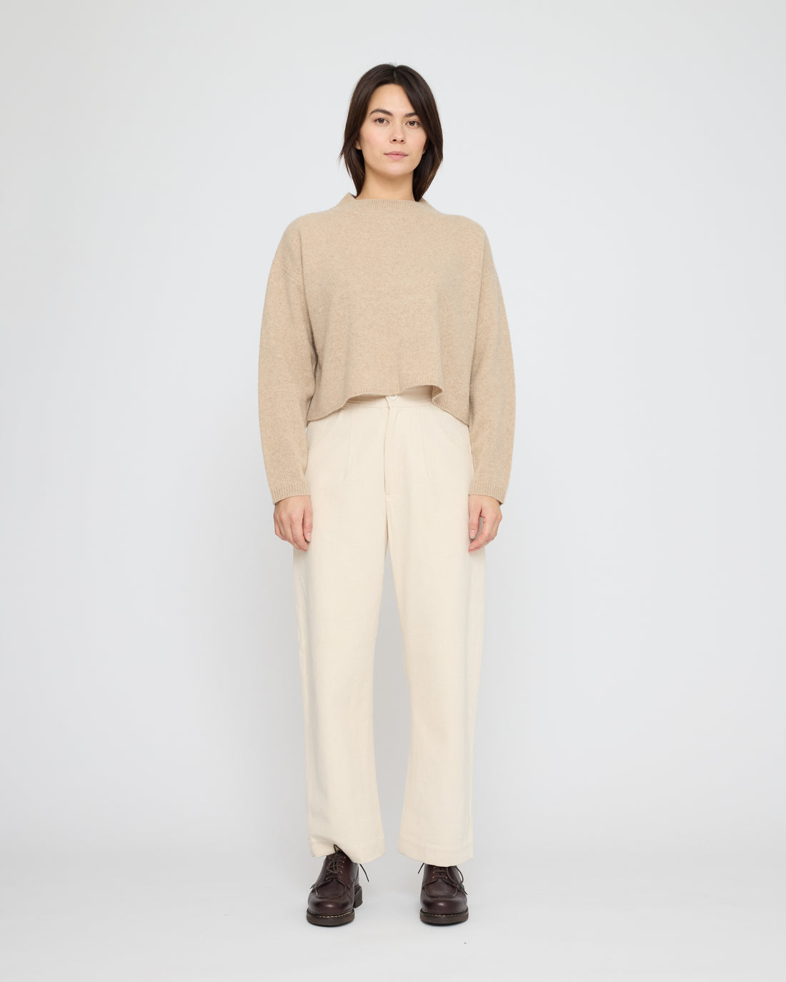 Signature Relaxed Mockneck - Yak Edition - Almond
