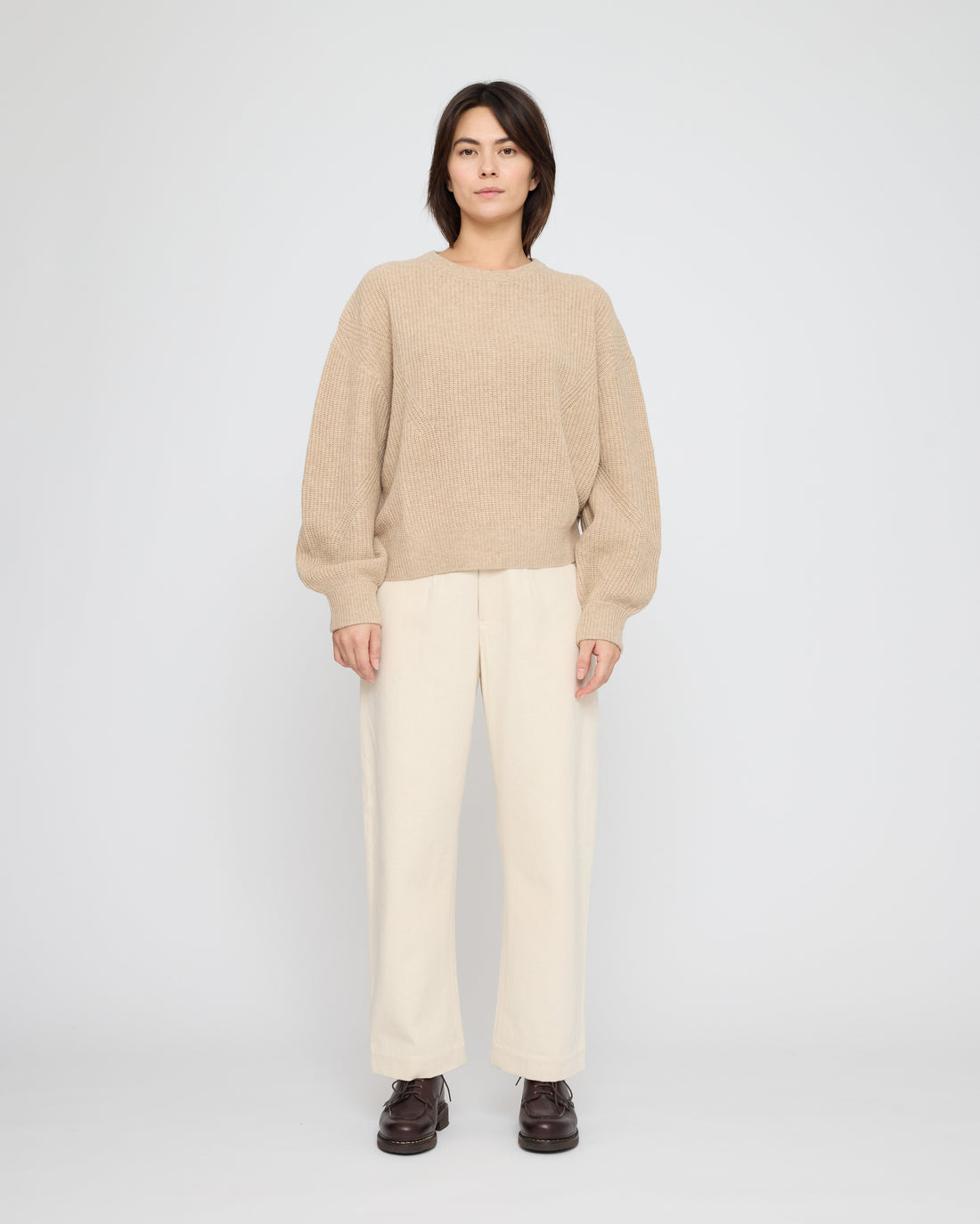 Signature Poet Sleeves Sweater - Yak Edition - Almond