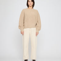 Signature Poet Sleeves Sweater - Yak Edition - Almond
