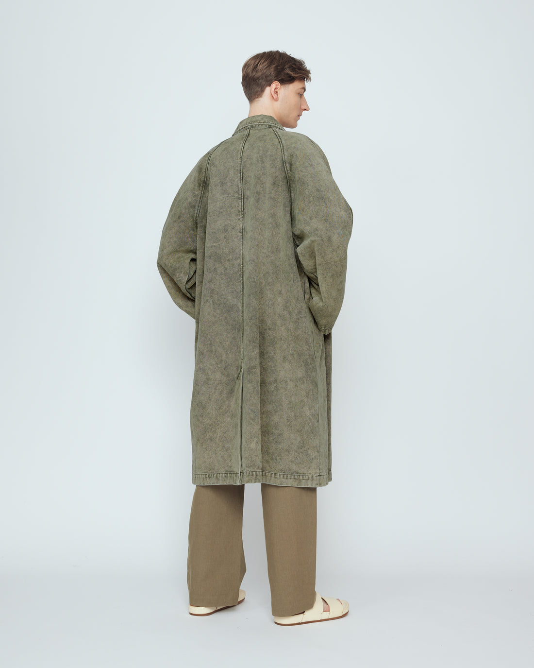 Fall Duster - SS26 - Spotted Washed Olive