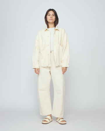 Signature Panel Pockets Shirt Jacket - Fall Edition - Antique White