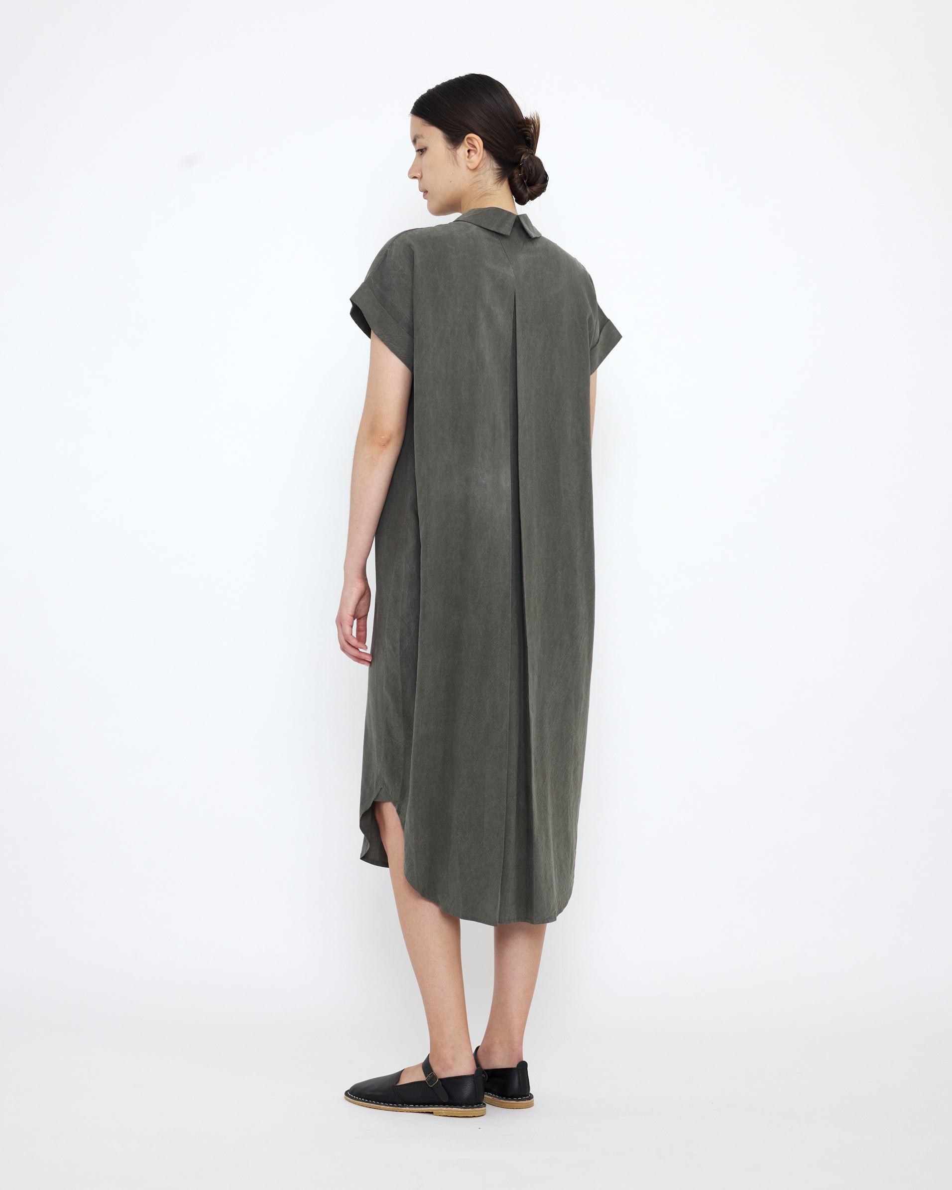 Signature Maxi Shirtdress - Tencel Edition - Pewter Green