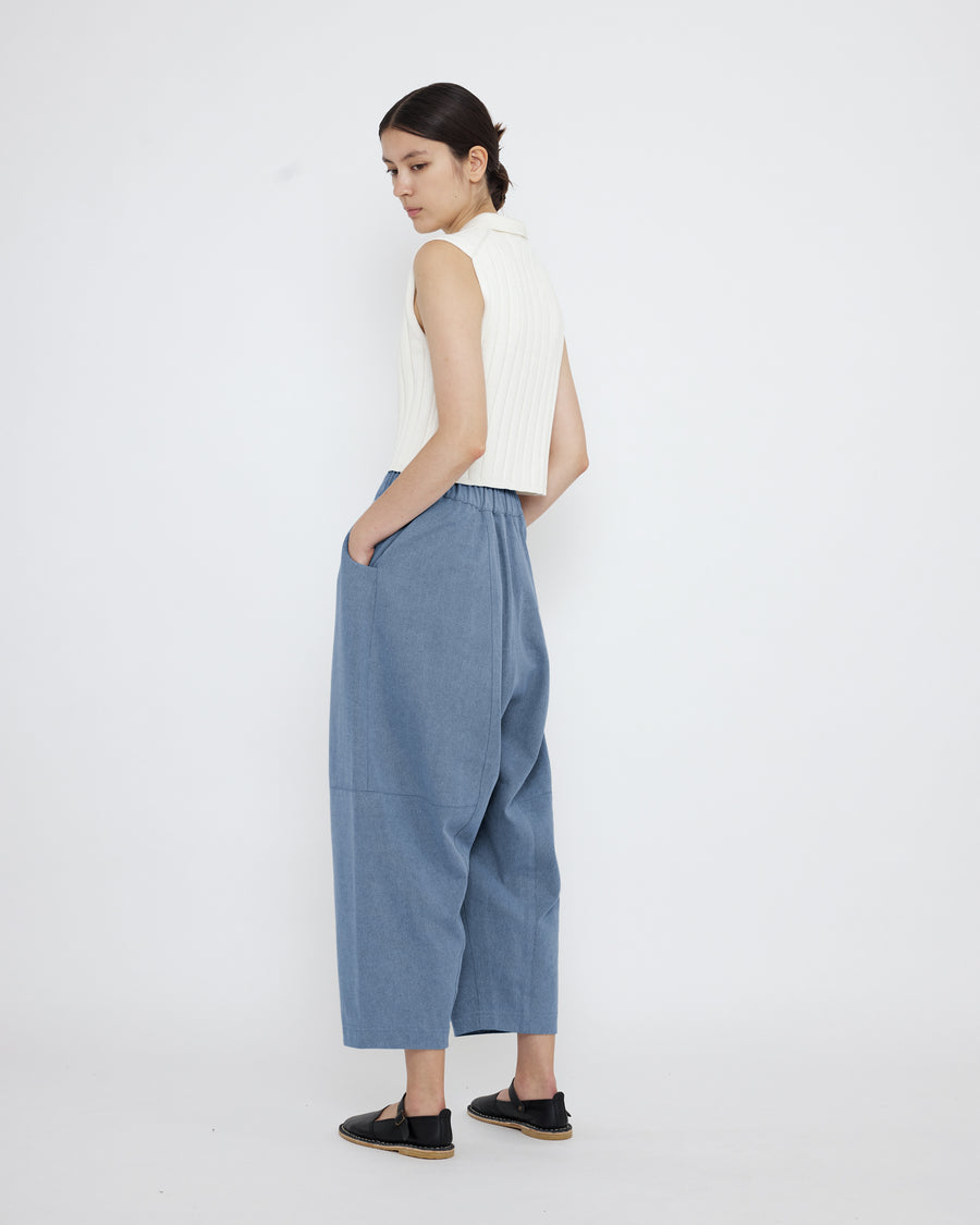 Collared Ribbed Vest - SS25 - White
