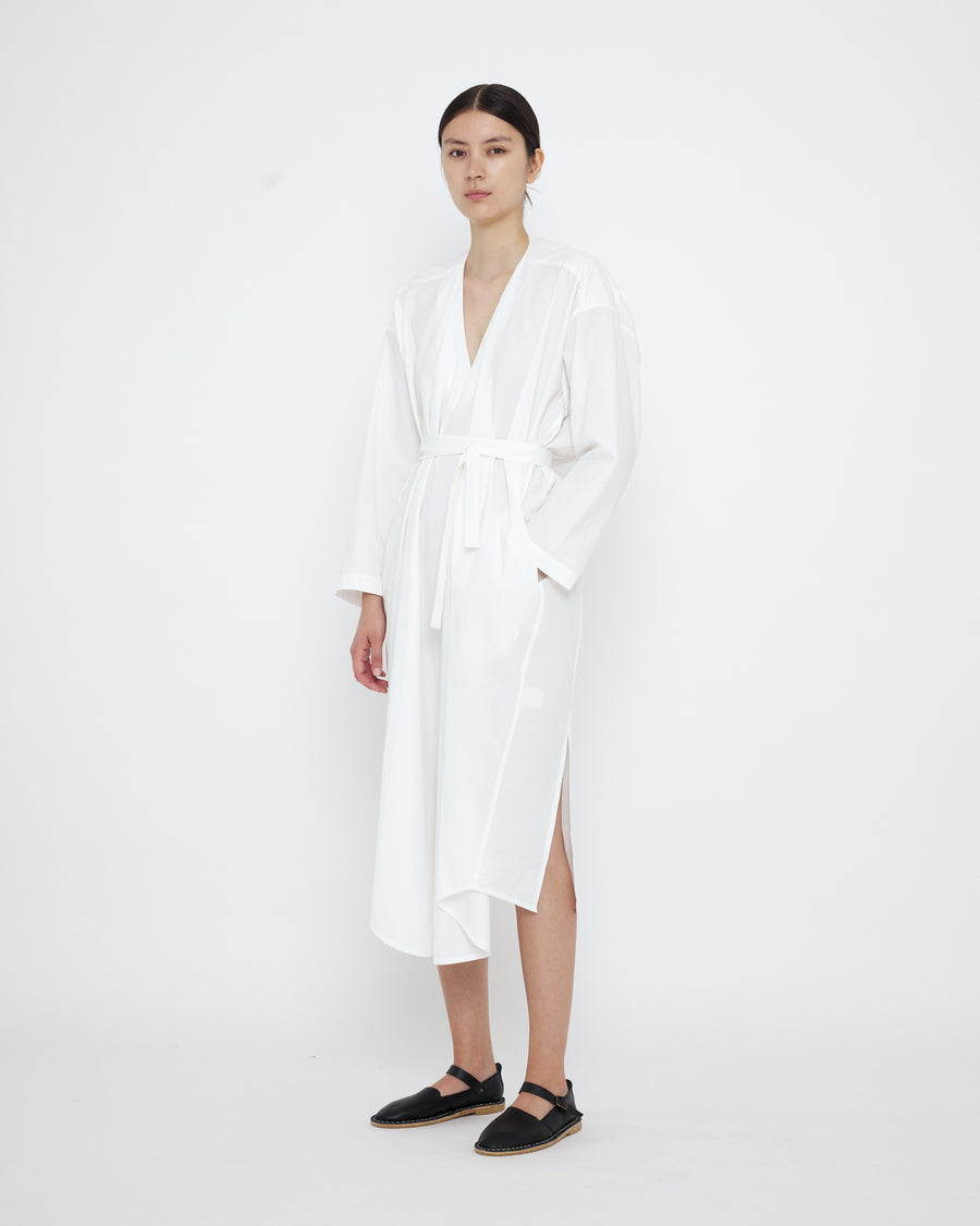 V-Neck Cocoon Midi Dress - SS25 - Off-White
