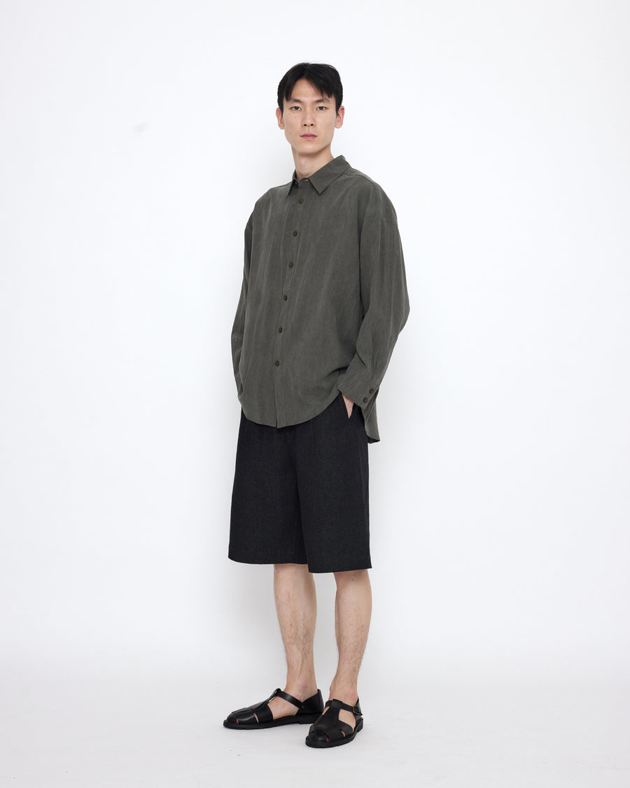 pewter dress shirt Pewter Scattered Dash Leeward No Tuck Dress Shirt