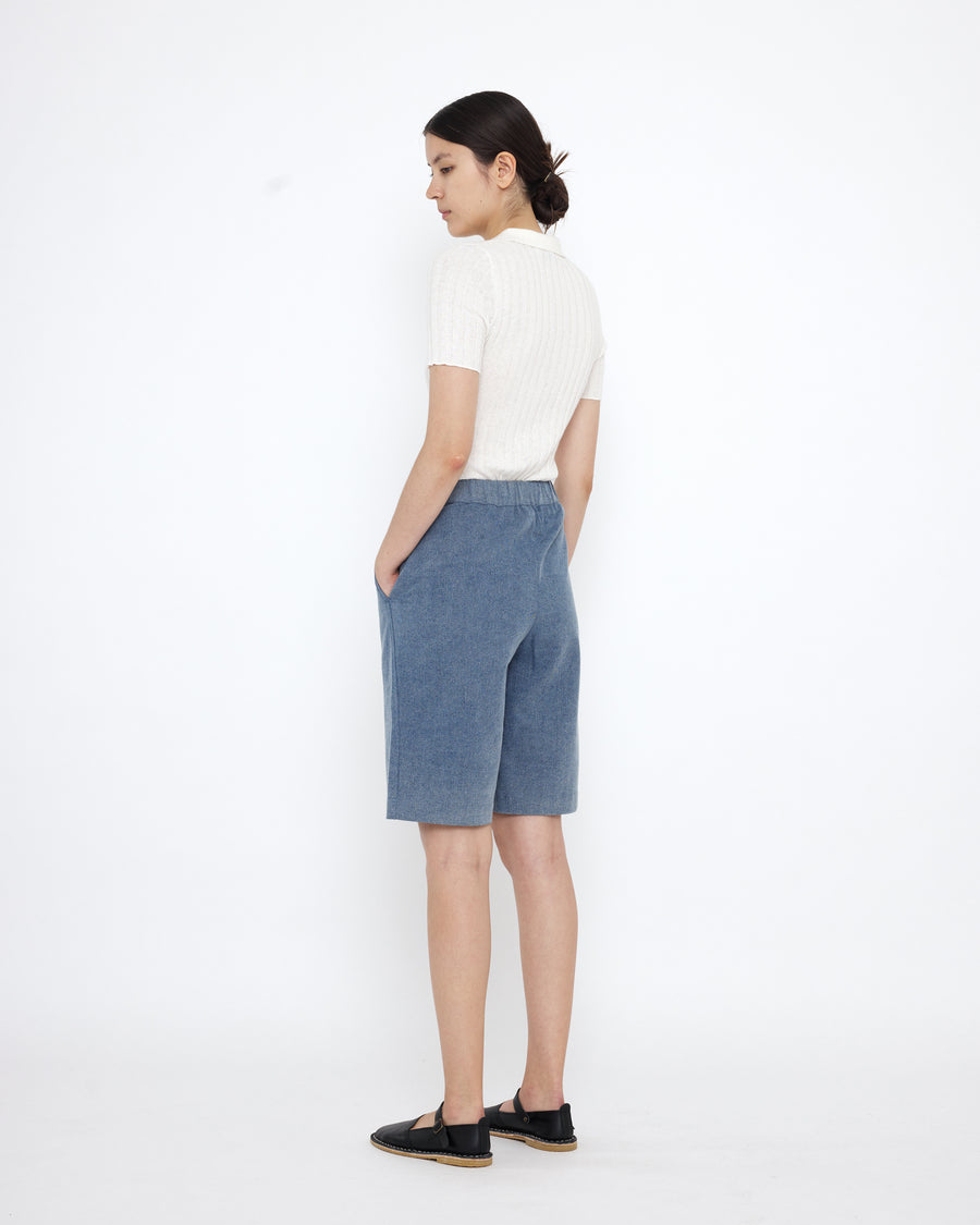 Collared V-Neck Fine Knit - SS25 - White