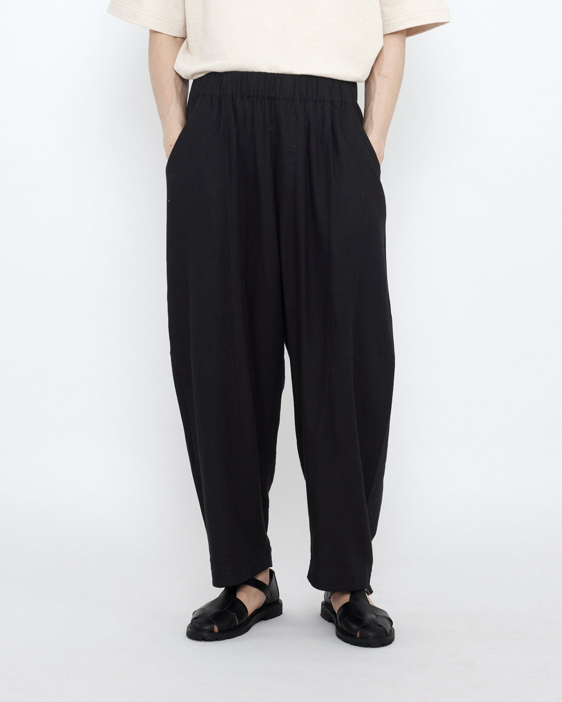 Elastic Panel Barrel Trouser - Summer Edition - SS25 - Black