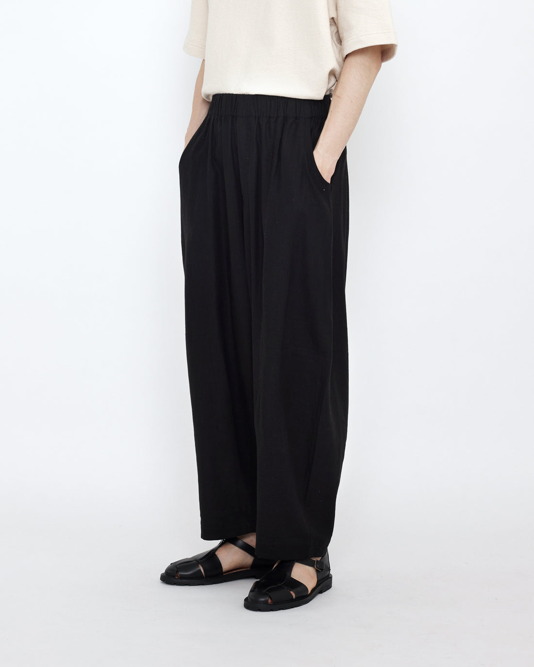 Elastic Panel Barrel Trouser - Summer Edition - SS25 - Black