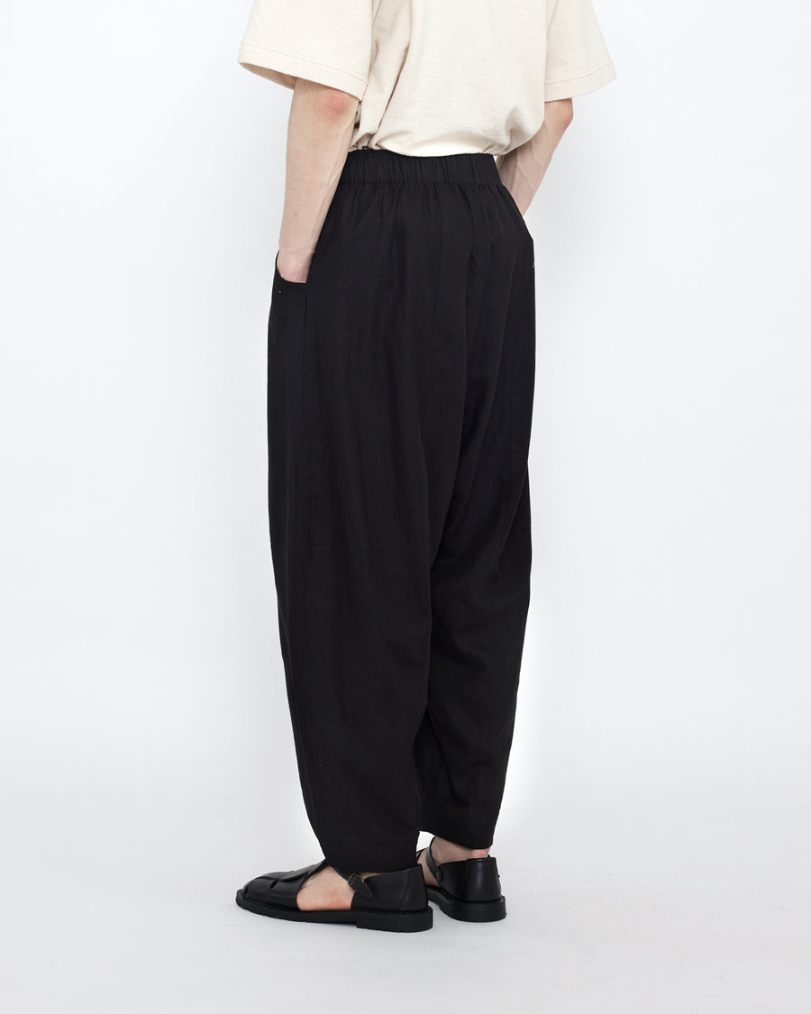 Elastic Panel Barrel Trouser - Summer Edition - SS25 - Black
