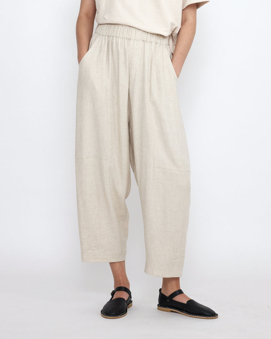 Elastic Panel Barrel Trouser - Summer Edition - SS25 - Oatmeal