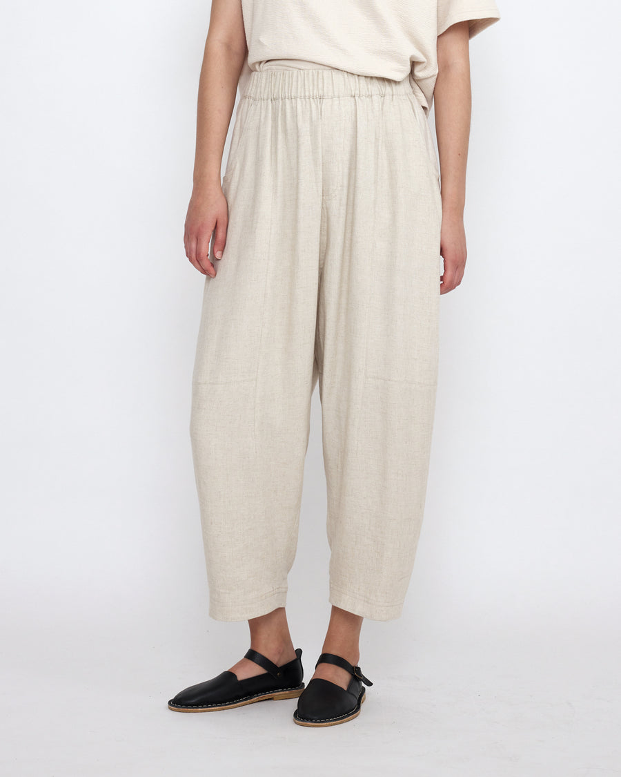 Elastic Panel Barrel Trouser - Summer Edition - SS25 - Oatmeal