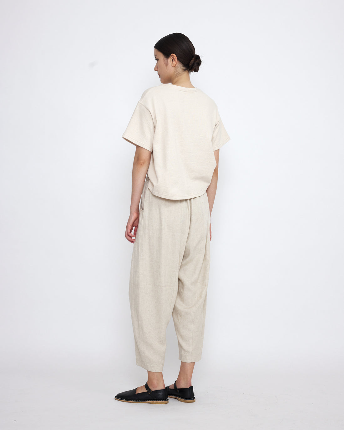 Elastic Panel Barrel Trouser - Summer Edition - SS25 - Oatmeal