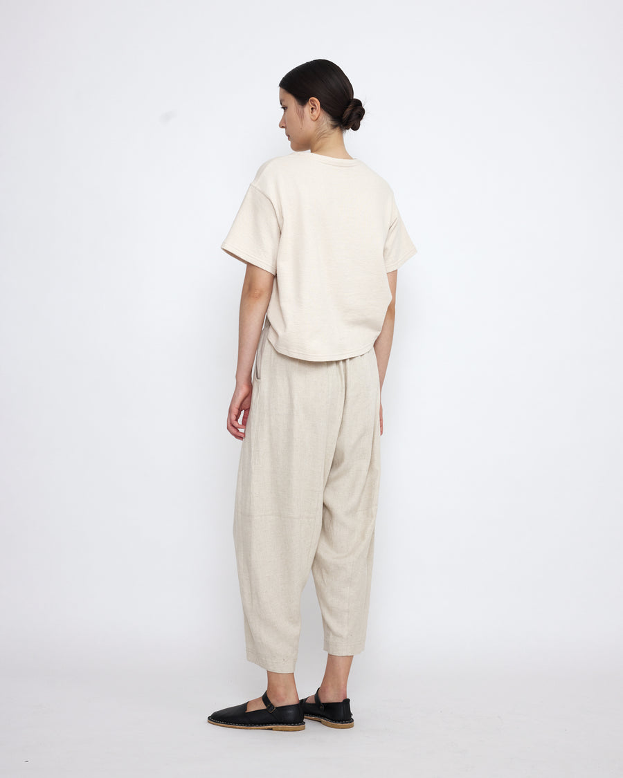 Elastic Panel Barrel Trouser - Summer Edition - SS25 - Oatmeal