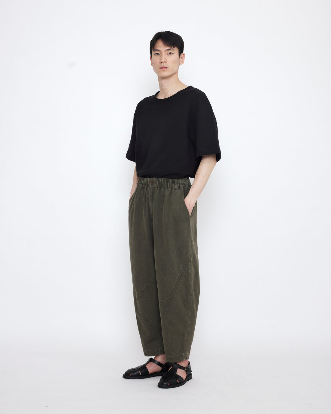Elastic Lantern Trouser - SS25 - Faded Slate Gray